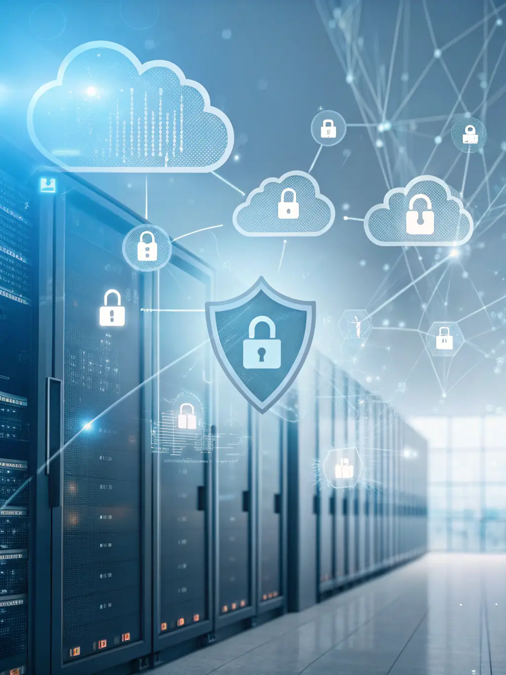 A visually appealing graphic representing a layered security architecture, illustrating Melbourne InfoSec's Zero Trust & Architecture solutions.